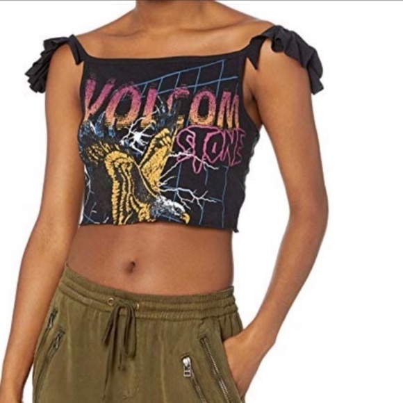 Volcom Tops - 🆕 Volcom stone eagle flutter crop top xs